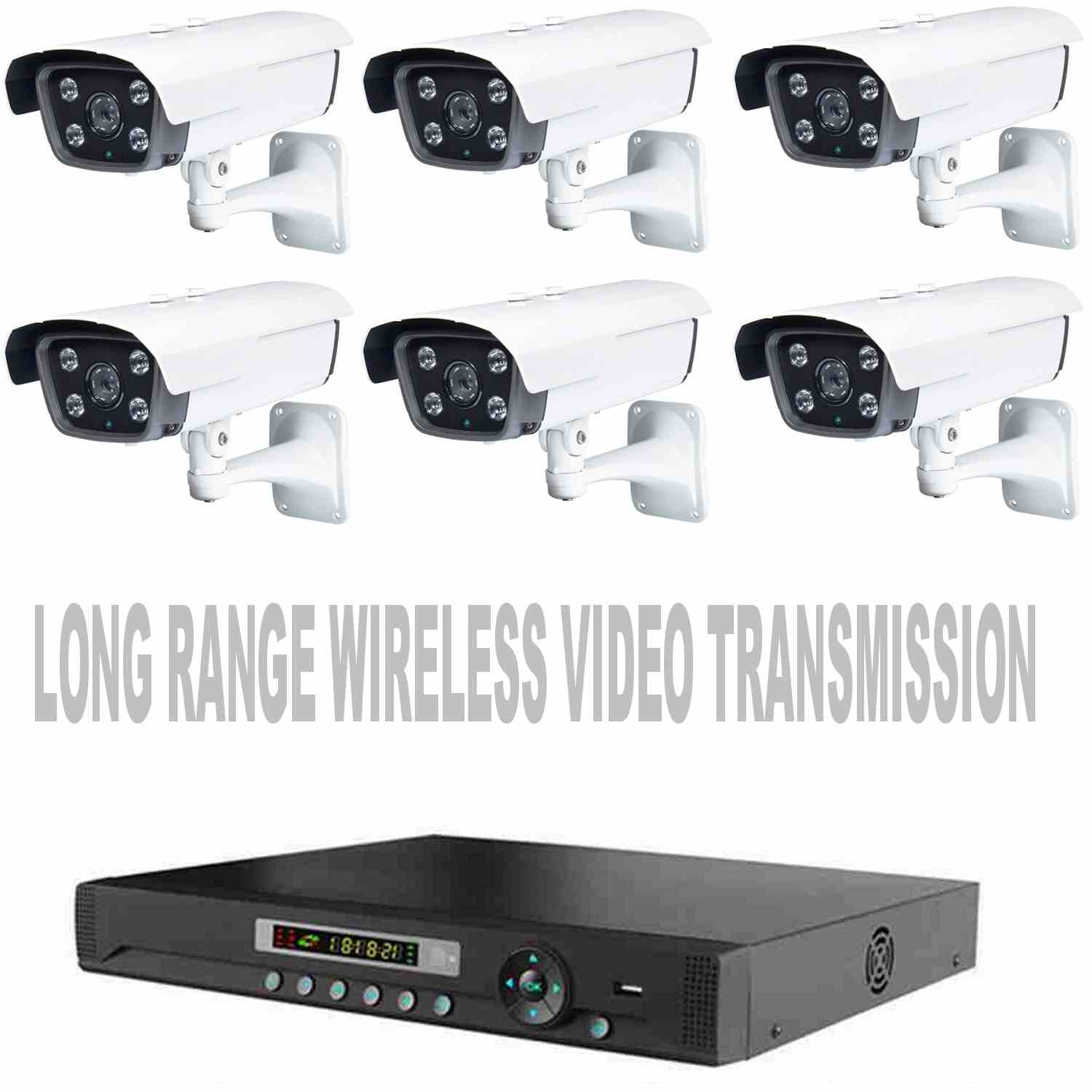 Long Range Wireless Night Vision Security 1000TVL Cameras Transmit Up